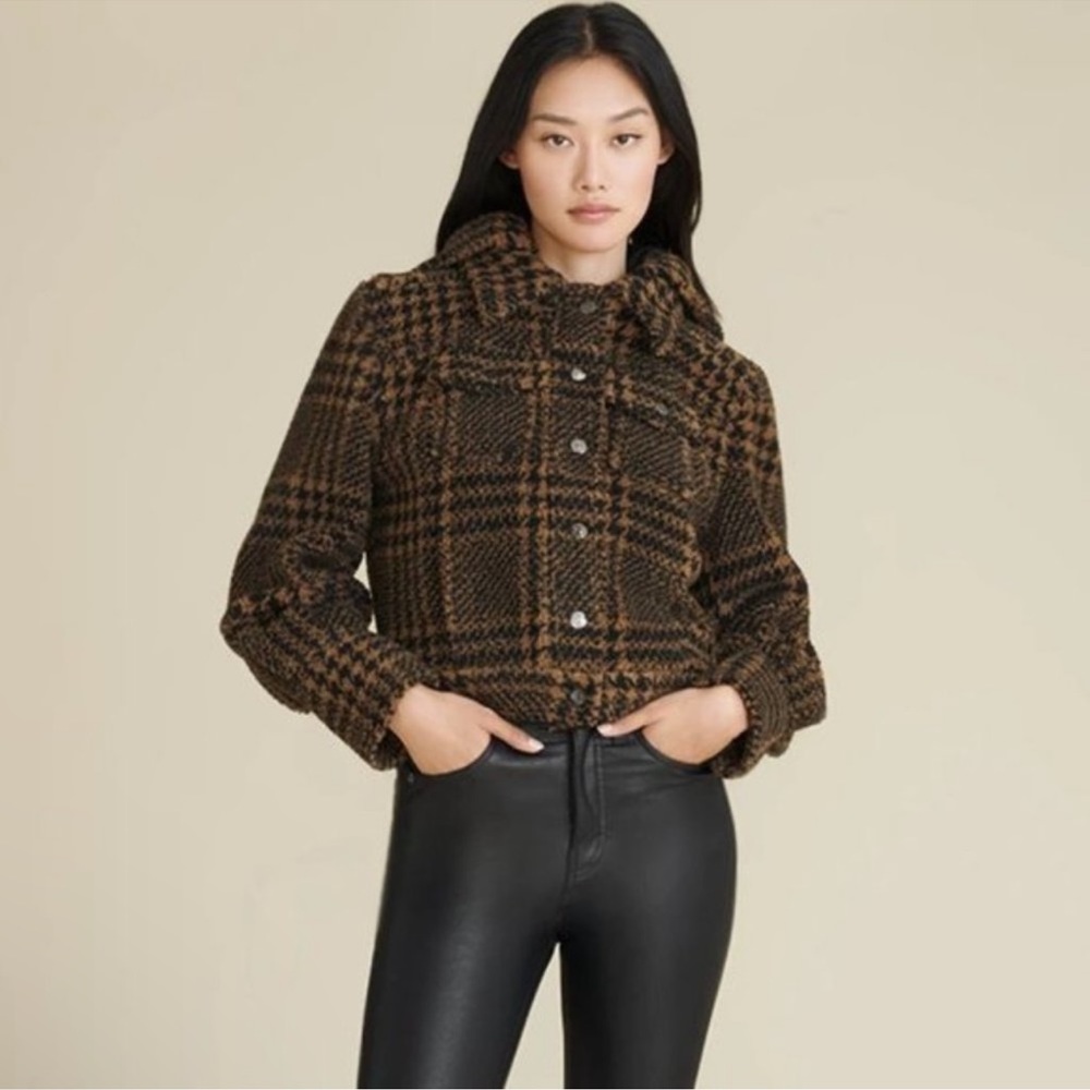 Veronica Beard Gabbi Hooded Houndstooth Jacket NWT - Picture 5 of 13